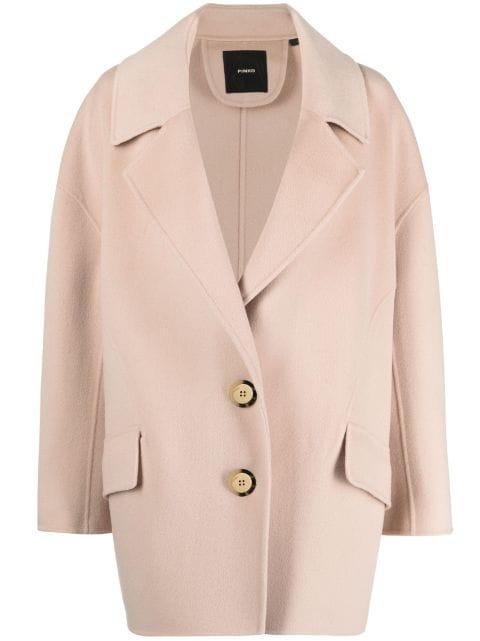 single-breasted wool coat by PINKO