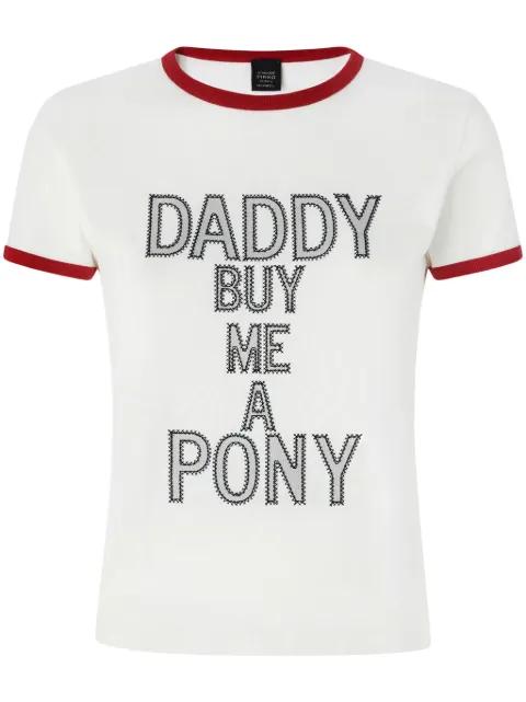 slogan-print T-shirt by PINKO