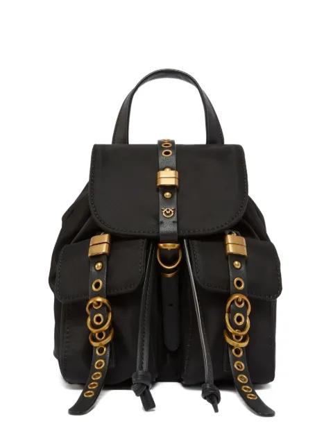 small antique-gold backpack by PINKO