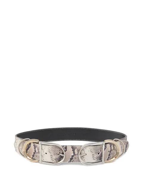 snakeskin buckle belt by PINKO