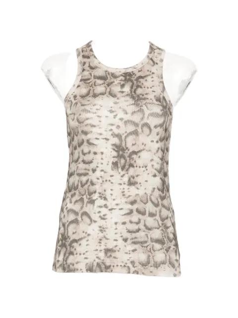snakeskin-print tank top by PINKO