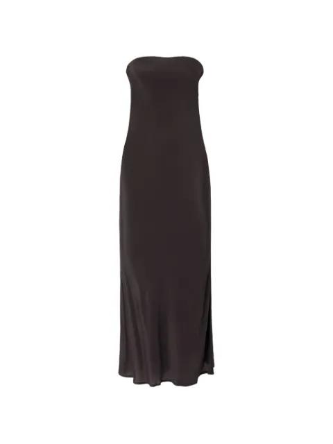 strapless satin-finish dress by PINKO