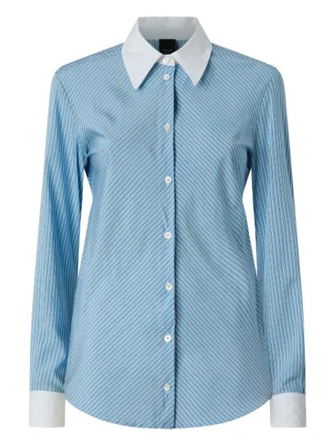 striped-pattern collared shirt by PINKO