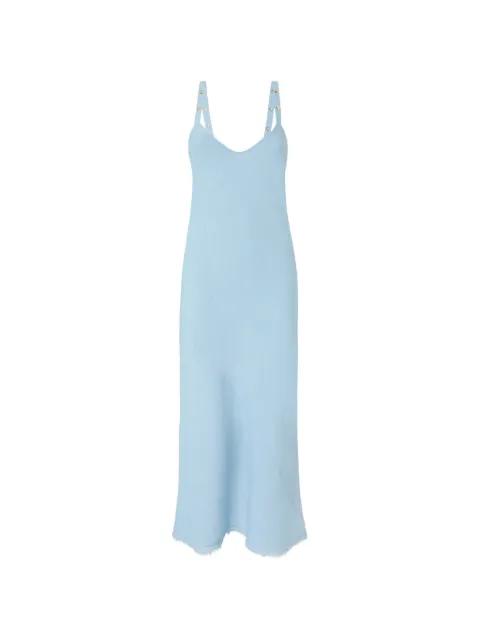 stud-embellished frayed maxi dress by PINKO
