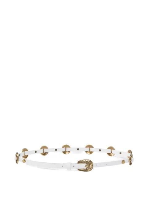 stud embellished leather belt by PINKO