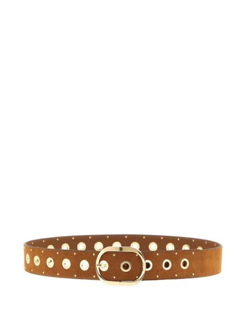 studded cut-out leather belt by PINKO
