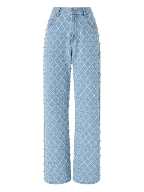 studded lattice jeans by PINKO