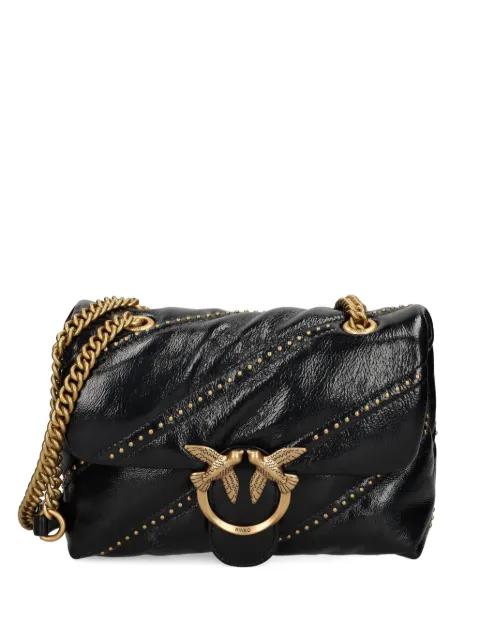 studded leather shoulder bag by PINKO