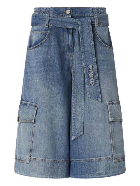 tie-waist cargo cropped jeans by PINKO