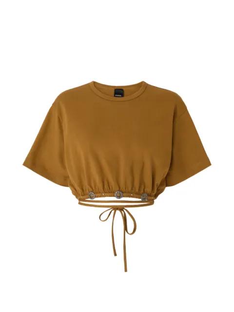 tie-waist cropped top by PINKO