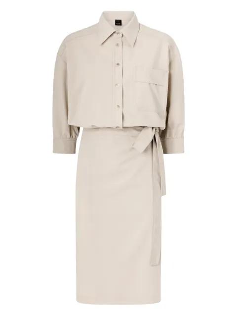 tie-waist shirt dress by PINKO