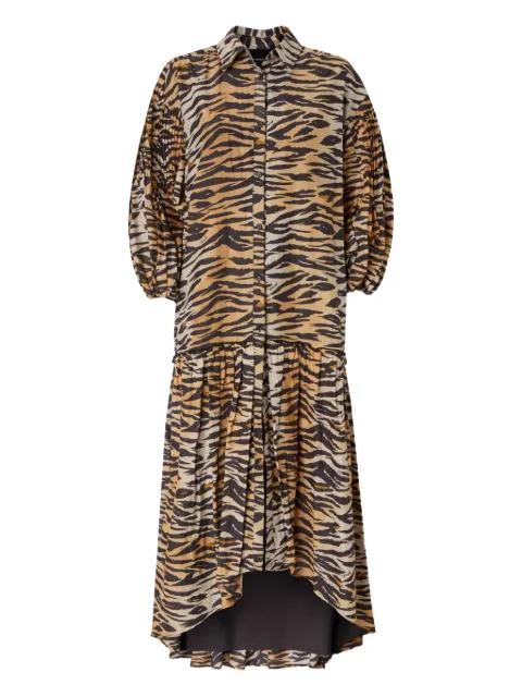 tiger-print midi dress by PINKO