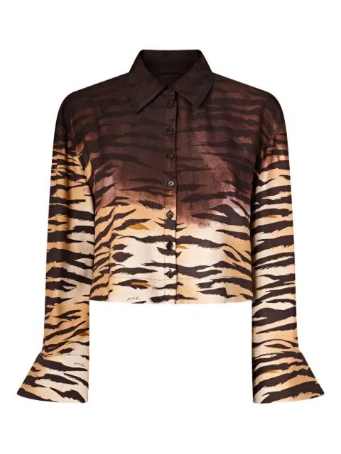 tiger-print top by PINKO
