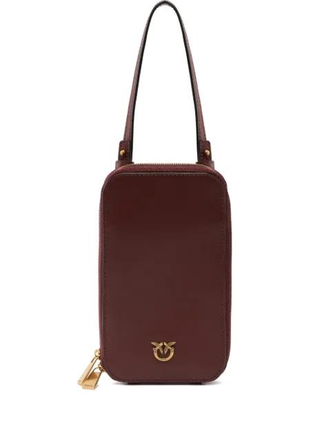 zip bird leather tote bag by PINKO