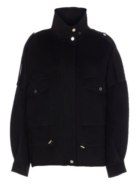 zip-up wool-blend jacket by PINKO