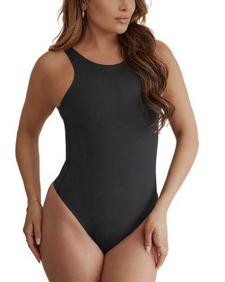 High Neck Hourglass Shapewear Thong Bodysuit by PINSY
