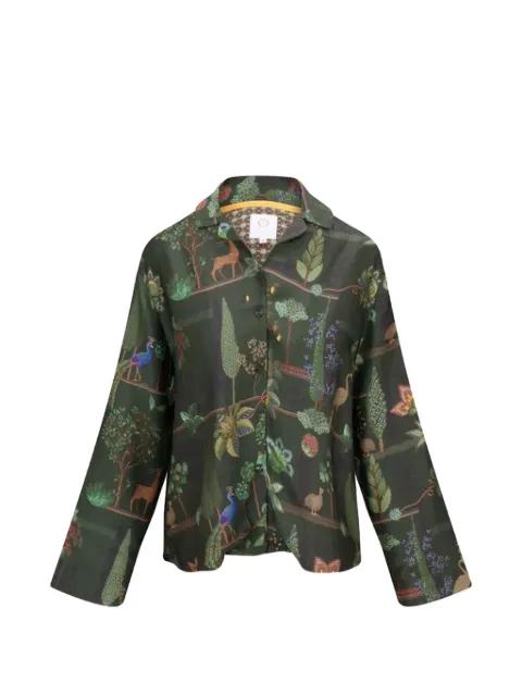 collared animal-print top by PIP STUDIO