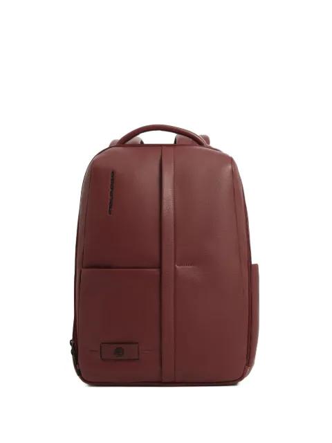 13" leather laptop backpack by PIQUADRO