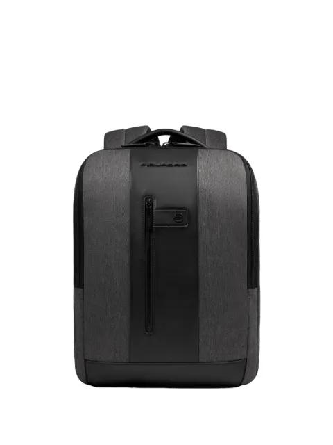 Computer 15,6" leather-panelled backpack by PIQUADRO