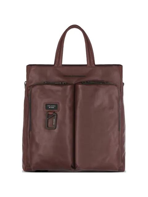 Harper convertible leather tote bag by PIQUADRO