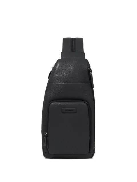 Modus Restyling leather sling bag by PIQUADRO