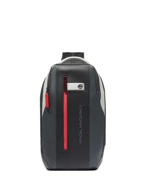 convertible-backpack leather sling bag by PIQUADRO