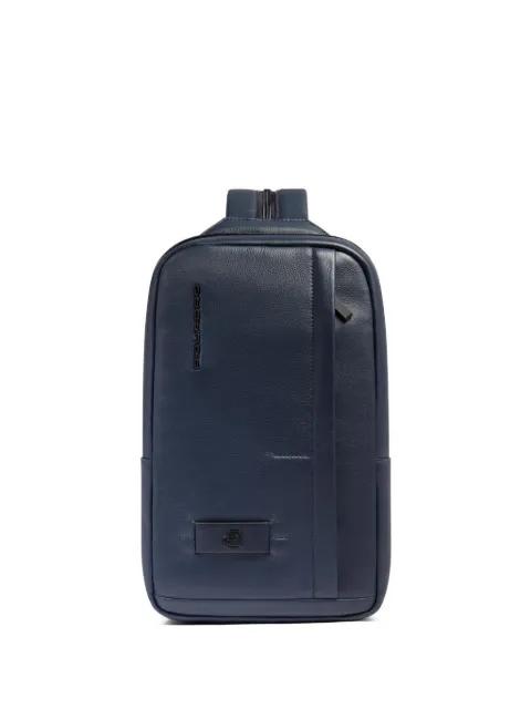 convertible leather shoulder bag by PIQUADRO