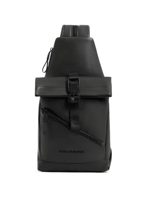 convertible leather sling bag by PIQUADRO