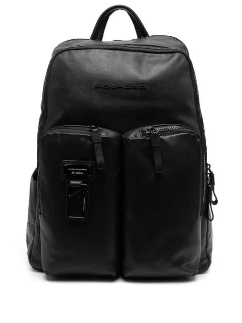 debossed-logo detail backpack by PIQUADRO