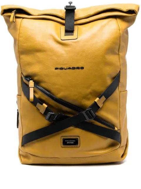 debossed-logo detail backpack by PIQUADRO