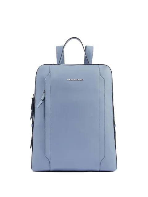 grained leather backpack by PIQUADRO