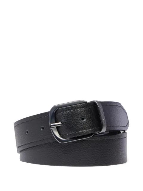 grained leather belt by PIQUADRO