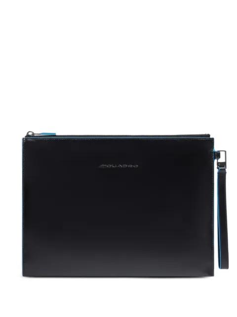 ipad compartment leather clutch bag by PIQUADRO
