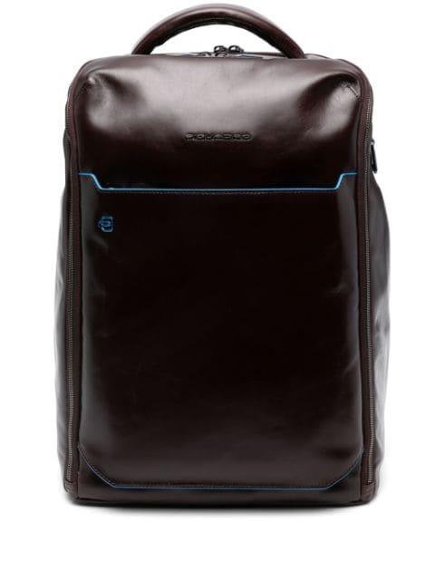 leather backpack by PIQUADRO