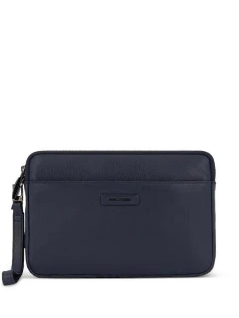 leather clutch bag by PIQUADRO