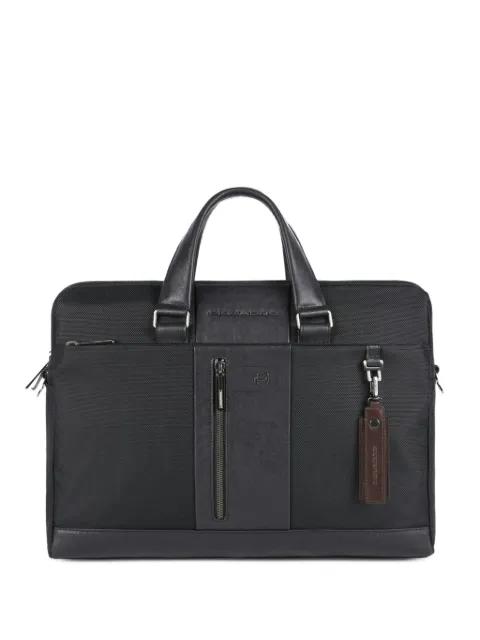 leather laptop bag by PIQUADRO
