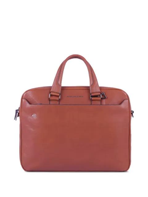leather laptop bag by PIQUADRO