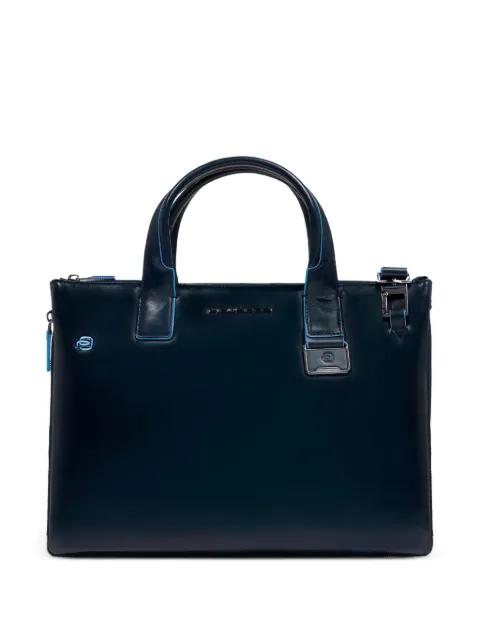 leather laptop bag by PIQUADRO