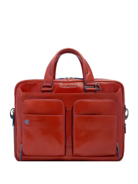 leather laptop bag by PIQUADRO