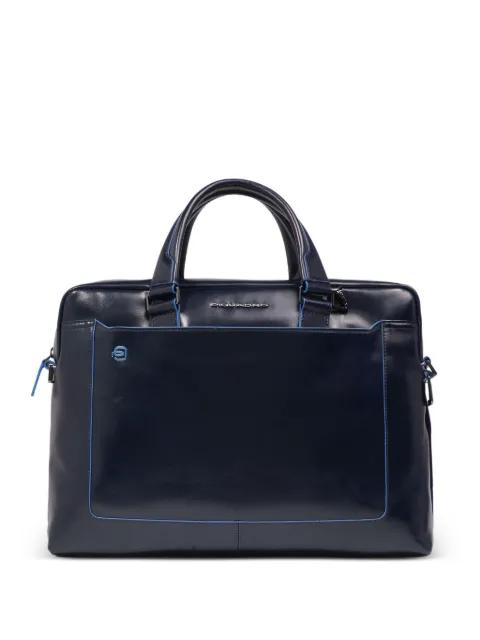 leather laptop bag by PIQUADRO