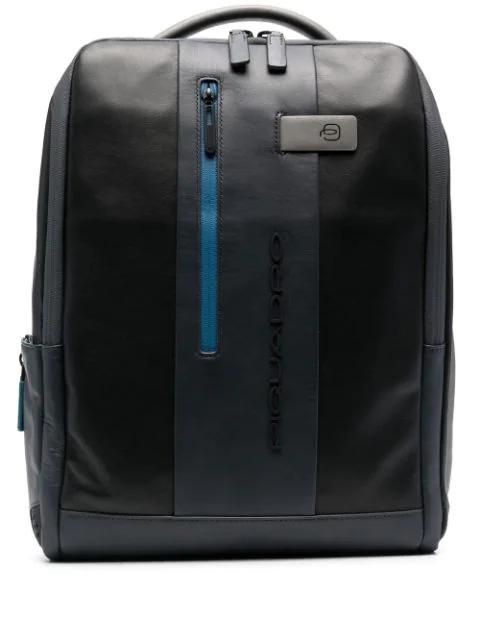 leather rectangle backpack by PIQUADRO