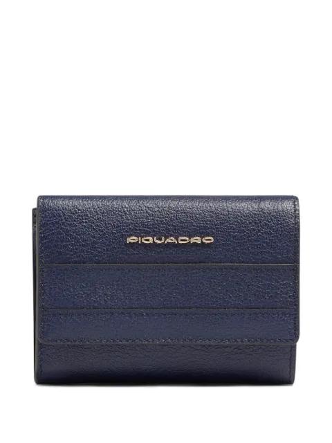 leather trifold wallet by PIQUADRO