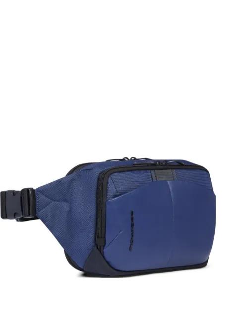 logo-lettering mesh belt bag by PIQUADRO