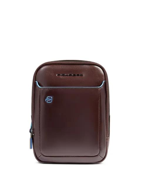 logo-plaque iPad® cross body bag by PIQUADRO