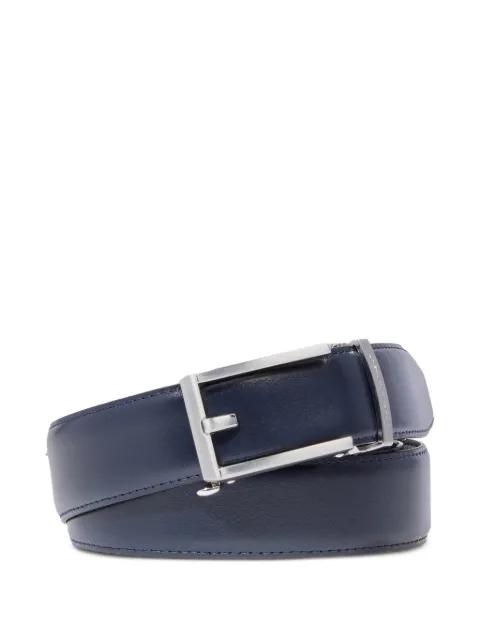 no-holes adjustable leather belt by PIQUADRO