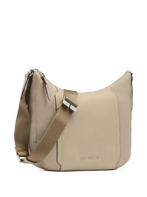 panelled logo-lettering shoulder bag by PIQUADRO