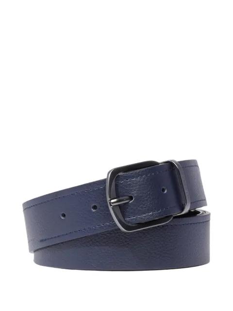 prong-buckle grained-leather belt by PIQUADRO