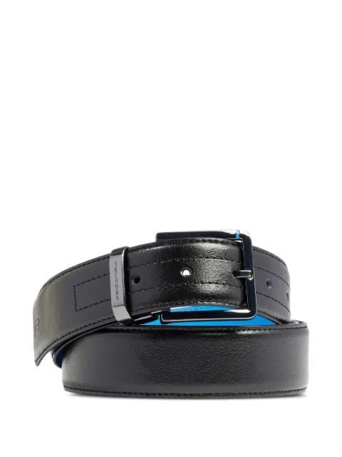 prong-buckle leather belt by PIQUADRO