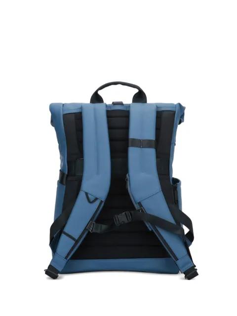 roll-top logo-detail backpack by PIQUADRO
