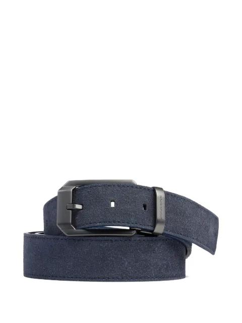 suede prong-buckle belt by PIQUADRO